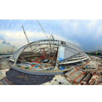 Prefabricated Sport hall Arch Truss Roofing Football Stadium Canopy Stadium Roof Steel Structure